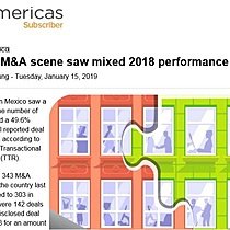 Mexico M&A scene saw mixed 2018 performance